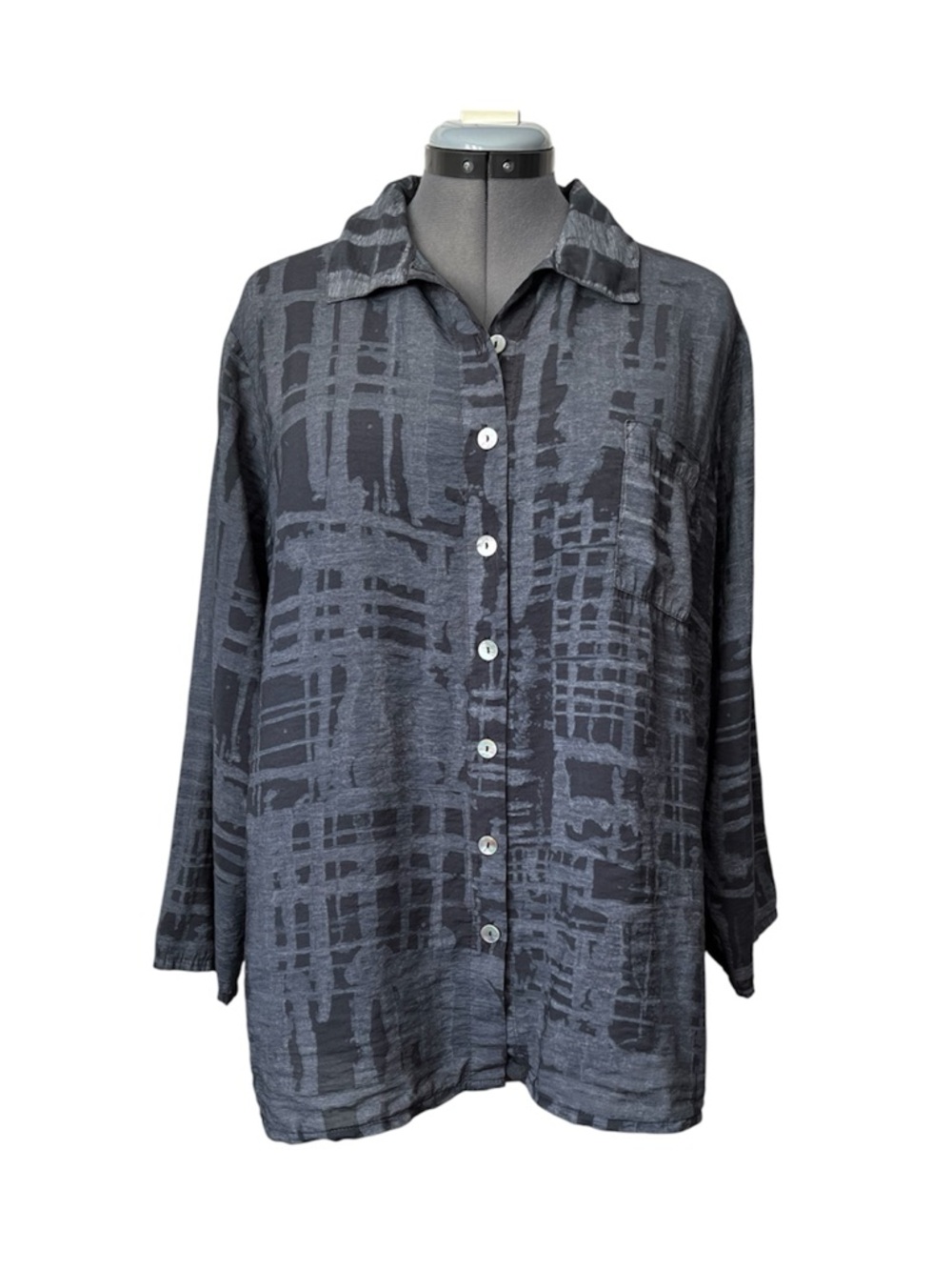 Fenini printed button front top XL